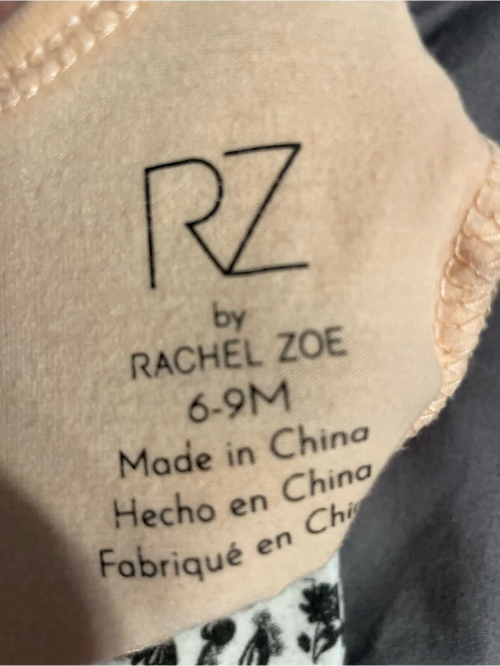 Rachel Zoe Baby Girl 2-piece Outfit Peach Ruffle Top Bell Bottom 6/9 Months-0806
